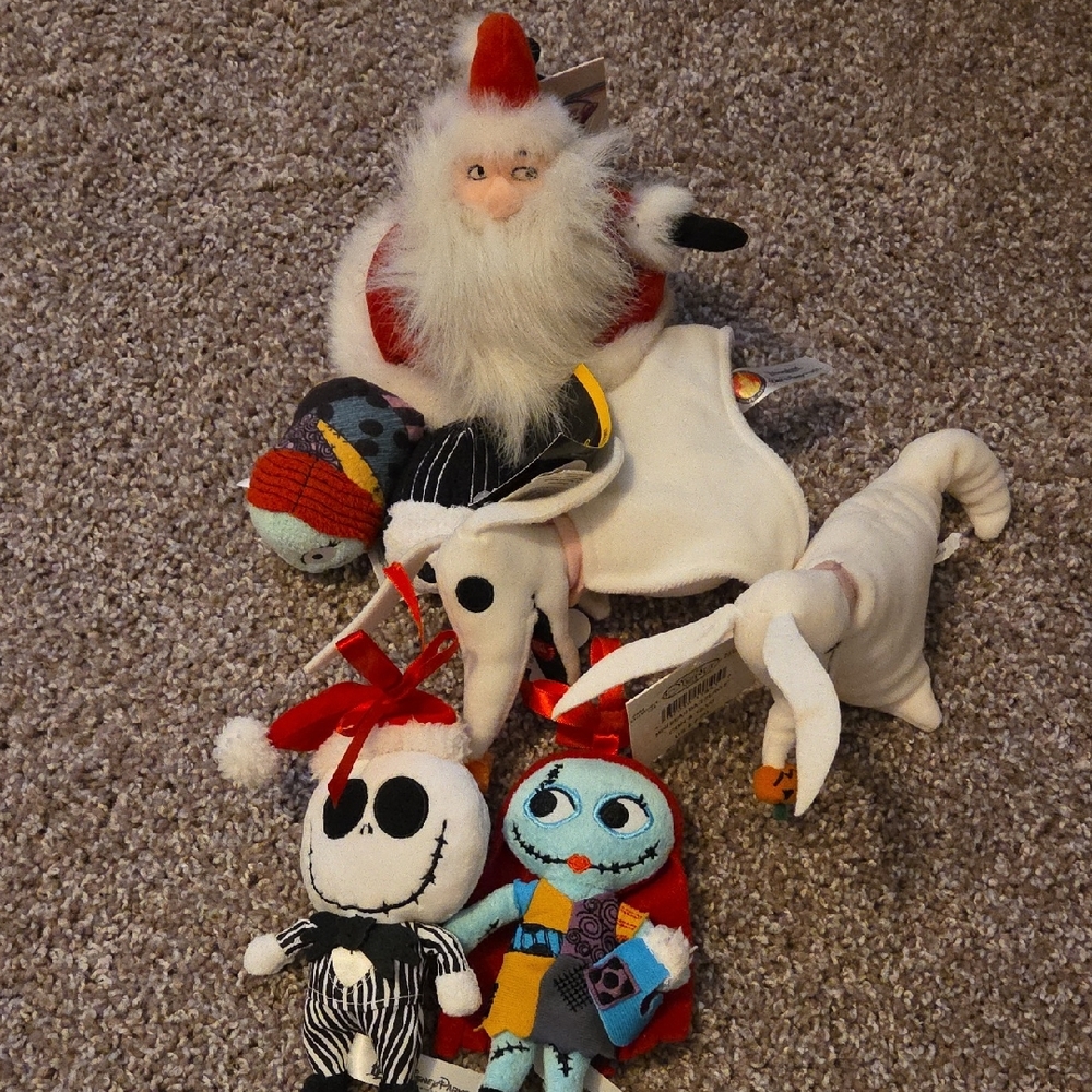 Lot of Nightmare Before Christmas Stuffed Characters